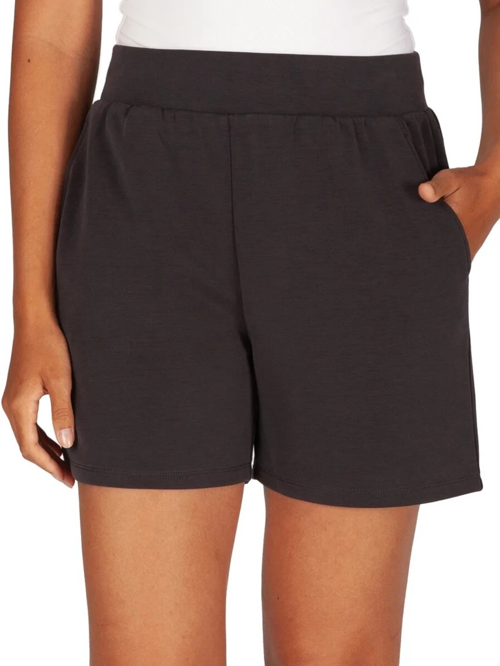 Women's Black Athletic Pull-On Shorts